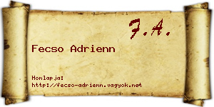 Fecso Adrienn névjegykártya